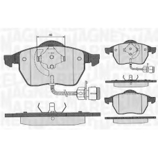 363916060130 MAGNETI MARELLI Комплект тормозных колодок, дисковый тормоз