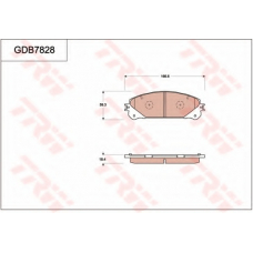 GDB7828 TRW Комплект тормозных колодок, дисковый тормоз