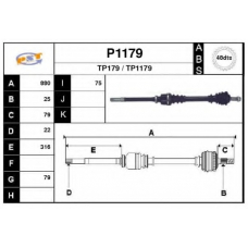 P1179 SNRA Приводной вал