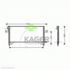 94-5090 KAGER Конденсатор, кондиционер