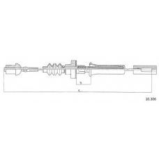 10.306 CABOR Трос, управление сцеплением