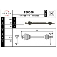 T88008 EAI Приводной вал