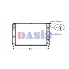 220320N AKS DASIS Радиатор, охлаждение двигателя