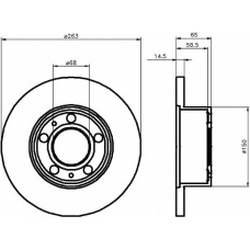 8DD 355 100-451 HELLA Тормозной диск