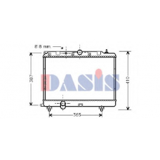 370350N AKS DASIS Радиатор, охлаждение двигателя