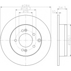 8DD 355 114-521 HELLA Тормозной диск