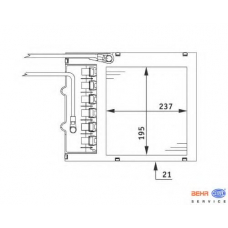 8FH 351 311-151 HELLA Теплообменник, отопление салона