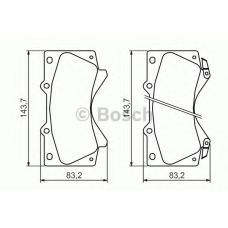 0 986 494 449 BOSCH Комплект тормозных колодок, дисковый тормоз