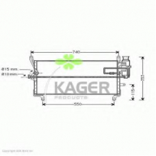 94-6208 KAGER Конденсатор, кондиционер