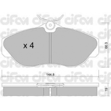 822-350-0 CIFAM Комплект тормозных колодок, дисковый тормоз