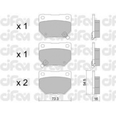 822-501-0 CIFAM Комплект тормозных колодок, дисковый тормоз