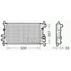 DRM10027 DENSO Радиатор, охлаждение двигателя