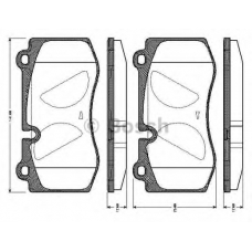 0 986 TB3 050 BOSCH Комплект тормозных колодок, дисковый тормоз