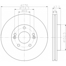 8DD 355 110-951 HELLA Тормозной диск