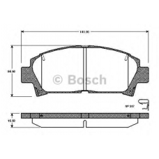 0 986 TB2 690 BOSCH Комплект тормозных колодок, дисковый тормоз