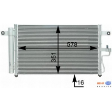 8FC 351 302-311 HELLA Конденсатор, кондиционер