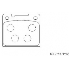 KD7568 ASIMCO Комплект тормозных колодок, дисковый тормоз