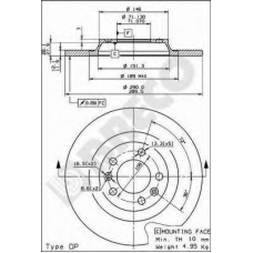 BS 7628 BRECO Тормозной диск