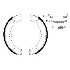 0 986 487 720 BOSCH Комплект тормозных колодок, стояночная тормозная с