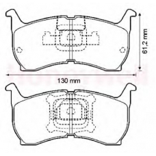 572319B BENDIX Комплект тормозных колодок, дисковый тормоз