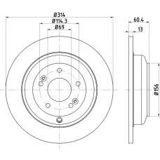 MDC2659 MINTEX Тормозной диск