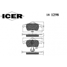 181298 ICER Комплект тормозных колодок, дисковый тормоз