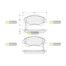 BD S342 STARLINE Комплект тормозных колодок, дисковый тормоз