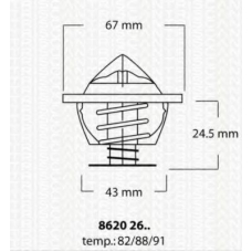 8620 2682 TRISCAN Термостат, охлаждающая жидкость