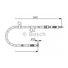 1 987 477 754 BOSCH Трос, стояночная тормозная система