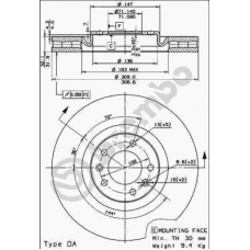 09.7680.10 BREMBO Тормозной диск