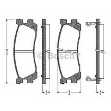 0 986 TB2 583 BOSCH Комплект тормозных колодок, дисковый тормоз