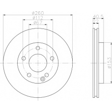 8DD 355 105-991 HELLA PAGID Тормозной диск