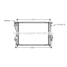 BWA2222 AVA Радиатор, охлаждение двигателя