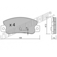 037.0 TRUSTING Комплект тормозных колодок, дисковый тормоз