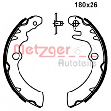 MG 235 METZGER Комплект тормозных колодок