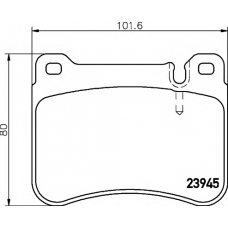 8DB 355 006-541 HELLA PAGID Комплект тормозных колодок, дисковый тормоз