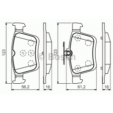 0 986 494 659 BOSCH Комплект тормозных колодок, дисковый тормоз