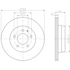 8DD 355 101-771 HELLA Тормозной диск