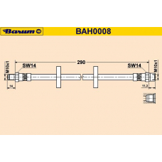 BAH0008 BARUM Тормозной шланг