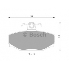 0 986 AB4 435 BOSCH Комплект тормозных колодок, дисковый тормоз