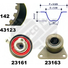 23123 MAPCO Комплект ремня ГРМ