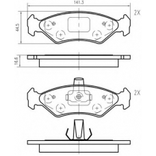 K604401 Vema Комплект тормозных колодок, дисковый тормоз