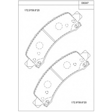 KD6347 ASIMCO Комплект тормозных колодок, дисковый тормоз