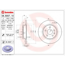 08.B357.10 BREMBO Тормозной диск