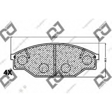 BP1002 DJ PARTS Комплект тормозных колодок, дисковый тормоз