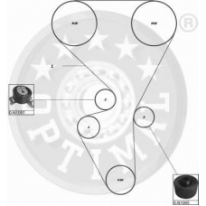 SK-1482 OPTIMAL Комплект ремня грм