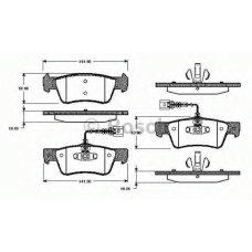 0 986 TB2 968 BOSCH Комплект тормозных колодок, дисковый тормоз