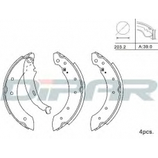 DPB1016 DITAS Комплект тормозных колодок