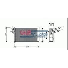 5091001 KUHLER SCHNEIDER Теплообменник, отопление салона