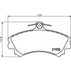 8DB 355 006-701 HELLA Комплект тормозных колодок, дисковый тормоз